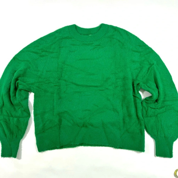 NWOT Aerie Flurry Crewneck Sweater Size XS Green - Picture 3 of 9